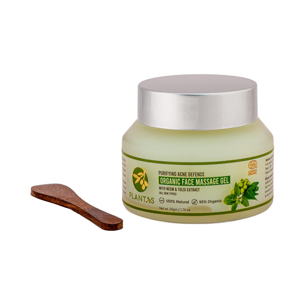 Plantas Purifying Acne Defence Organic Face Massage Gel with Neem & Tulsi Extract - Image 2
