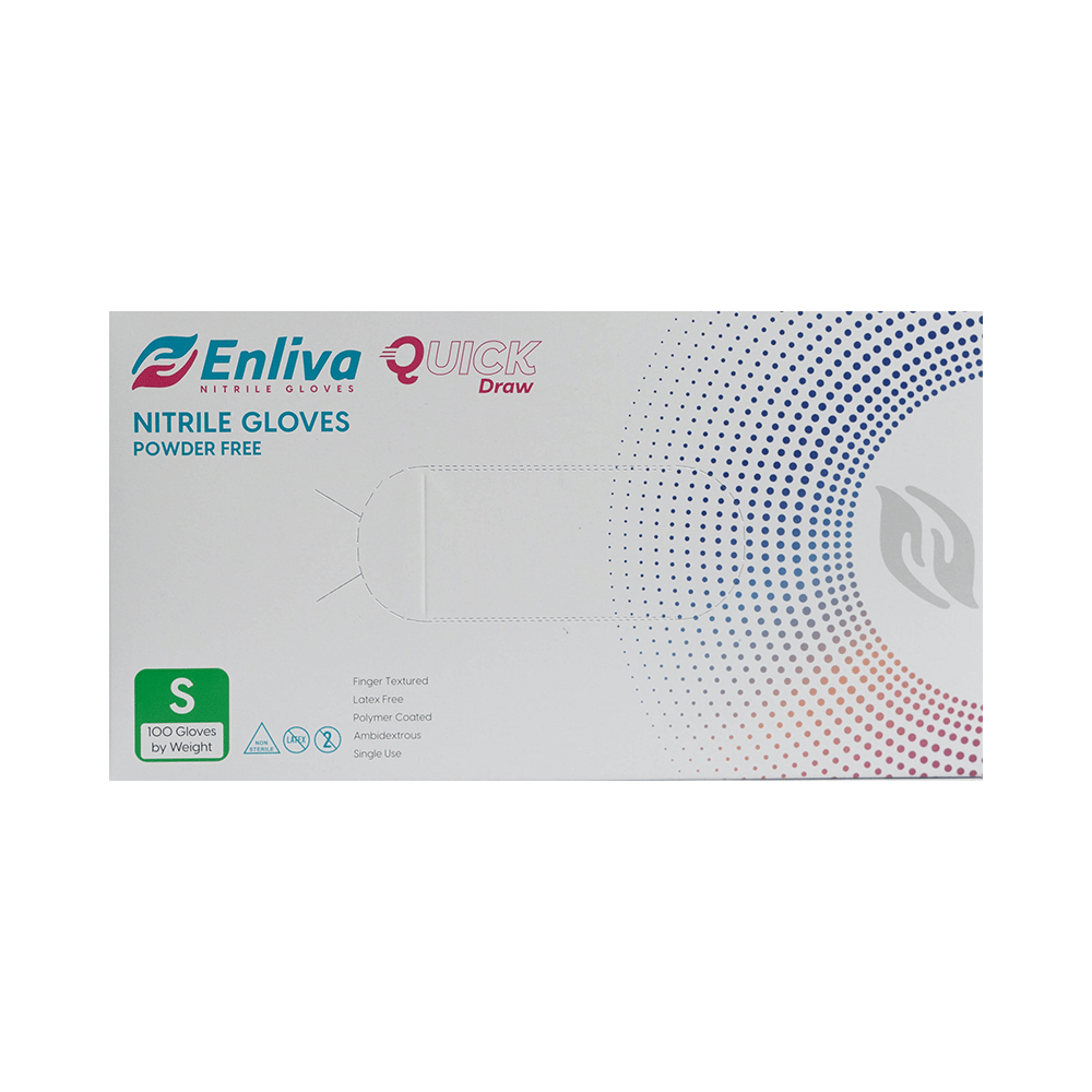 Enliva Quick Draw Nitrile Gloves Small