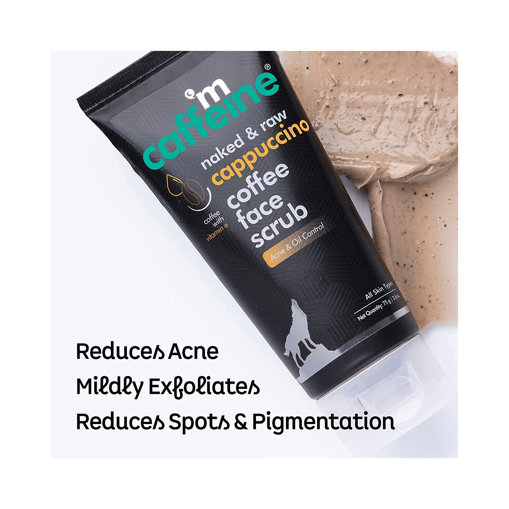 mCaffeine Combo Pack of Cappuccino Coffee Face Scrub (75gm) & Cappuccino Coffee Foaming Face Wash (75ml) - Image 4