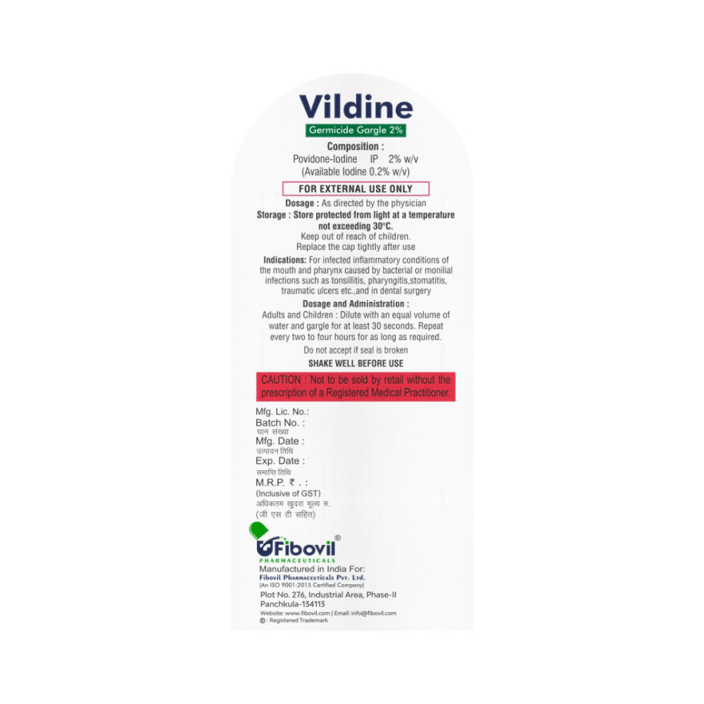 Vildine Germicide Gargle 2% Mint - Image 2
