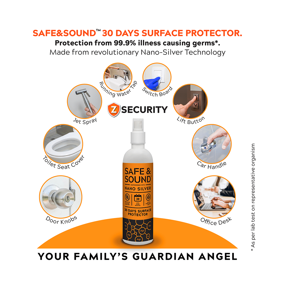Safe & Sound Nano Silver 30 Days Surface Protector with Spray Bottle - Image 4