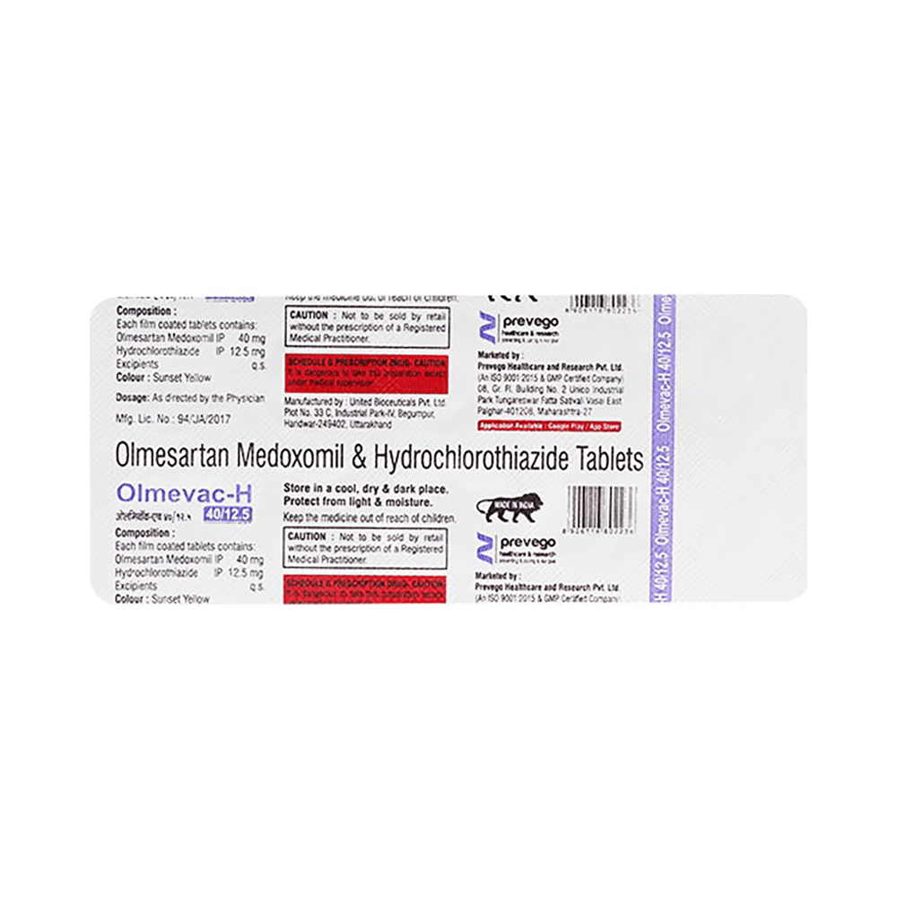 Olmevac-H 40/12.5 Tablet - Image 4