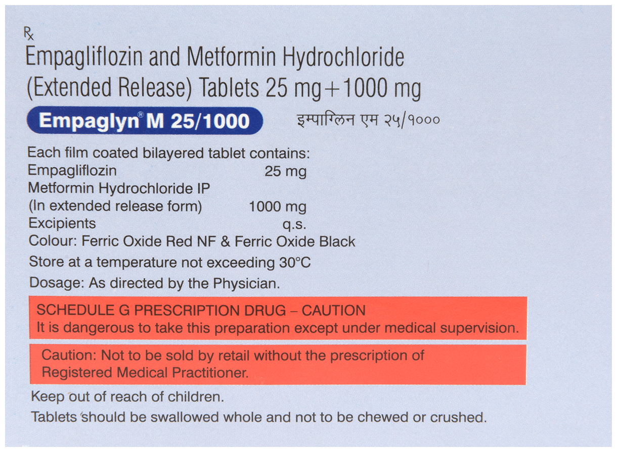 Empaglyn M 25/1000 Tablet ER - Image 4