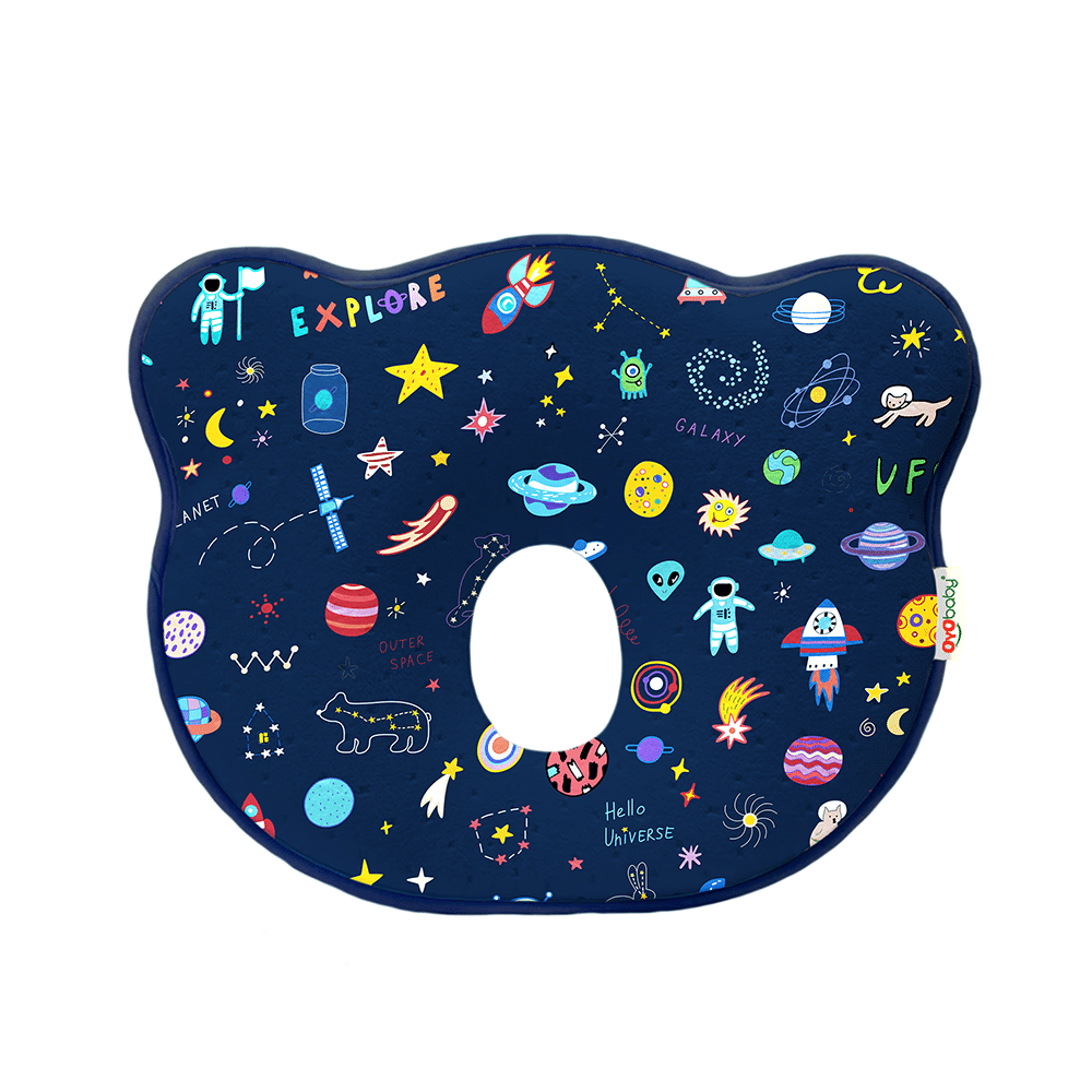 Oyo Baby Memory Foam Baby Head Shaping Pillow Sky Print - Image 1