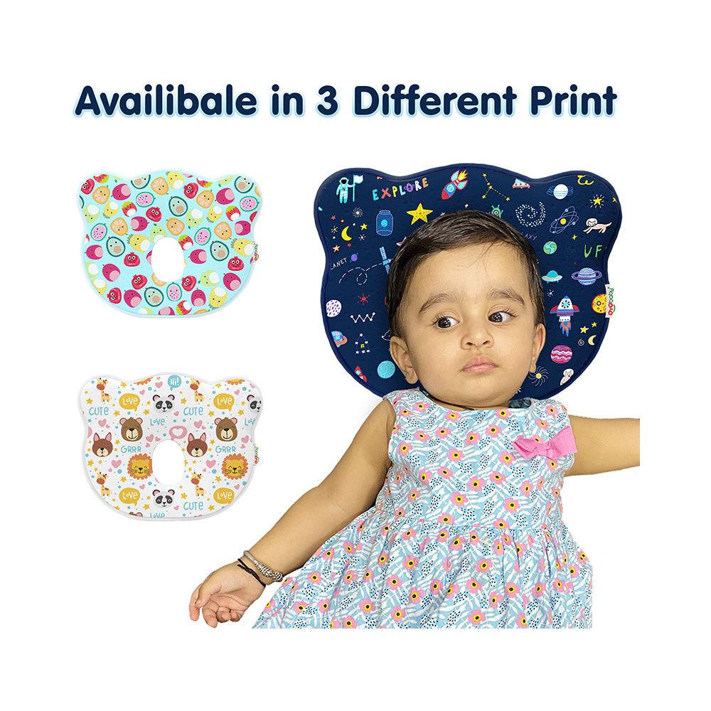 Oyo Baby Memory Foam Baby Head Shaping Pillow Sky Print - Image 5