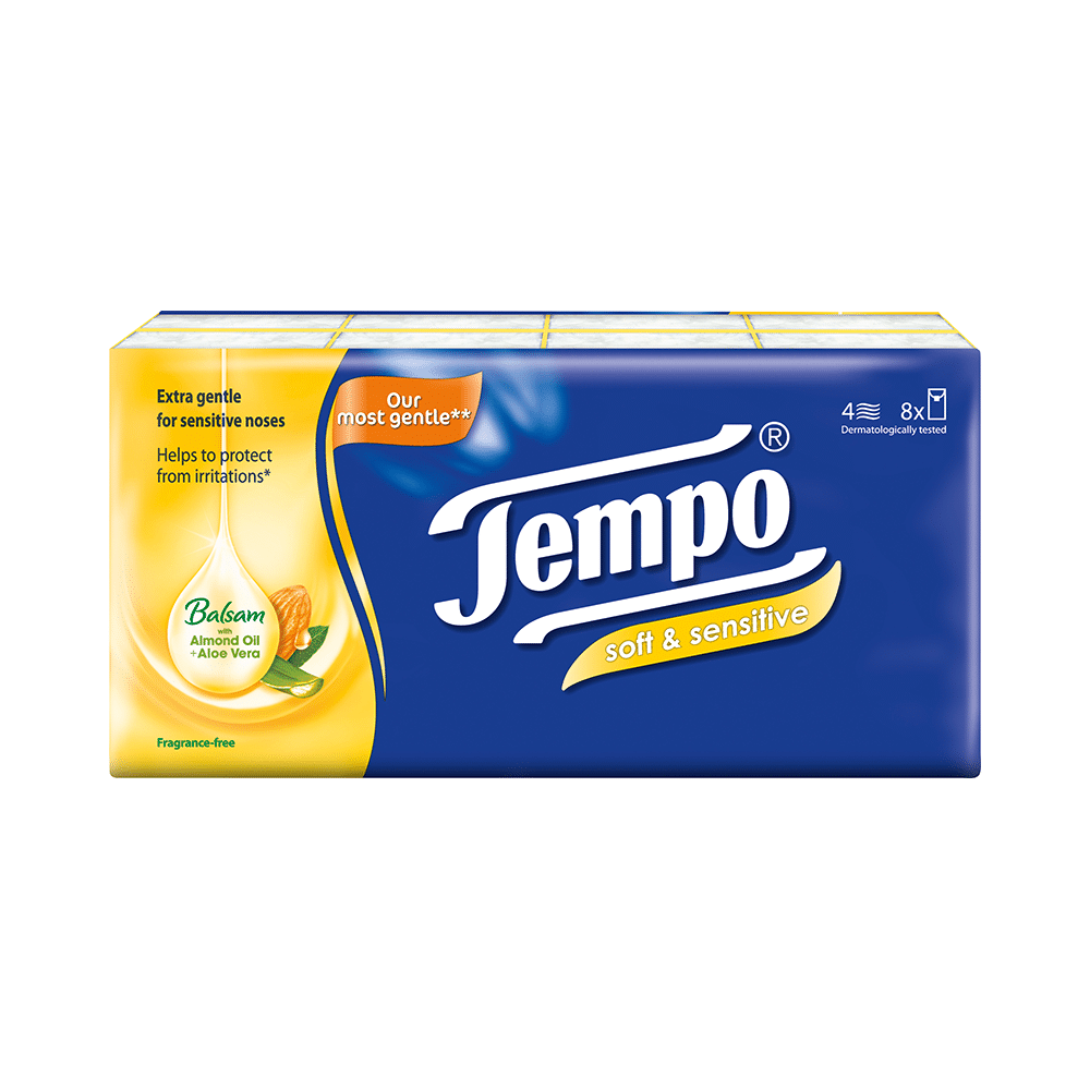 Tempo Handkerchief 4Ply Soft & Sensitive