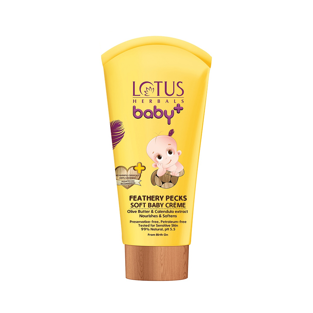 Lotus Herbals Baby+ Feathery Pecks Soft Baby Creme - Image 1