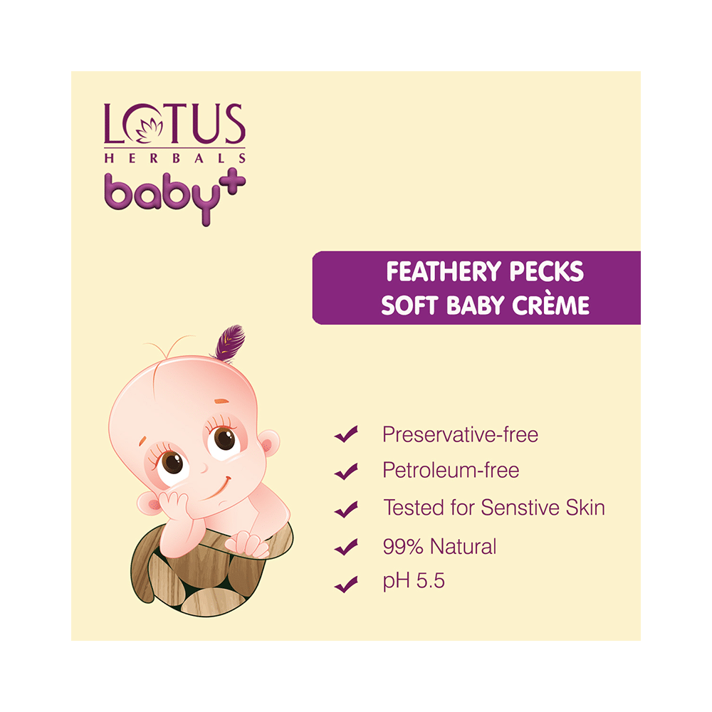 Lotus Herbals Baby+ Feathery Pecks Soft Baby Creme - Image 5