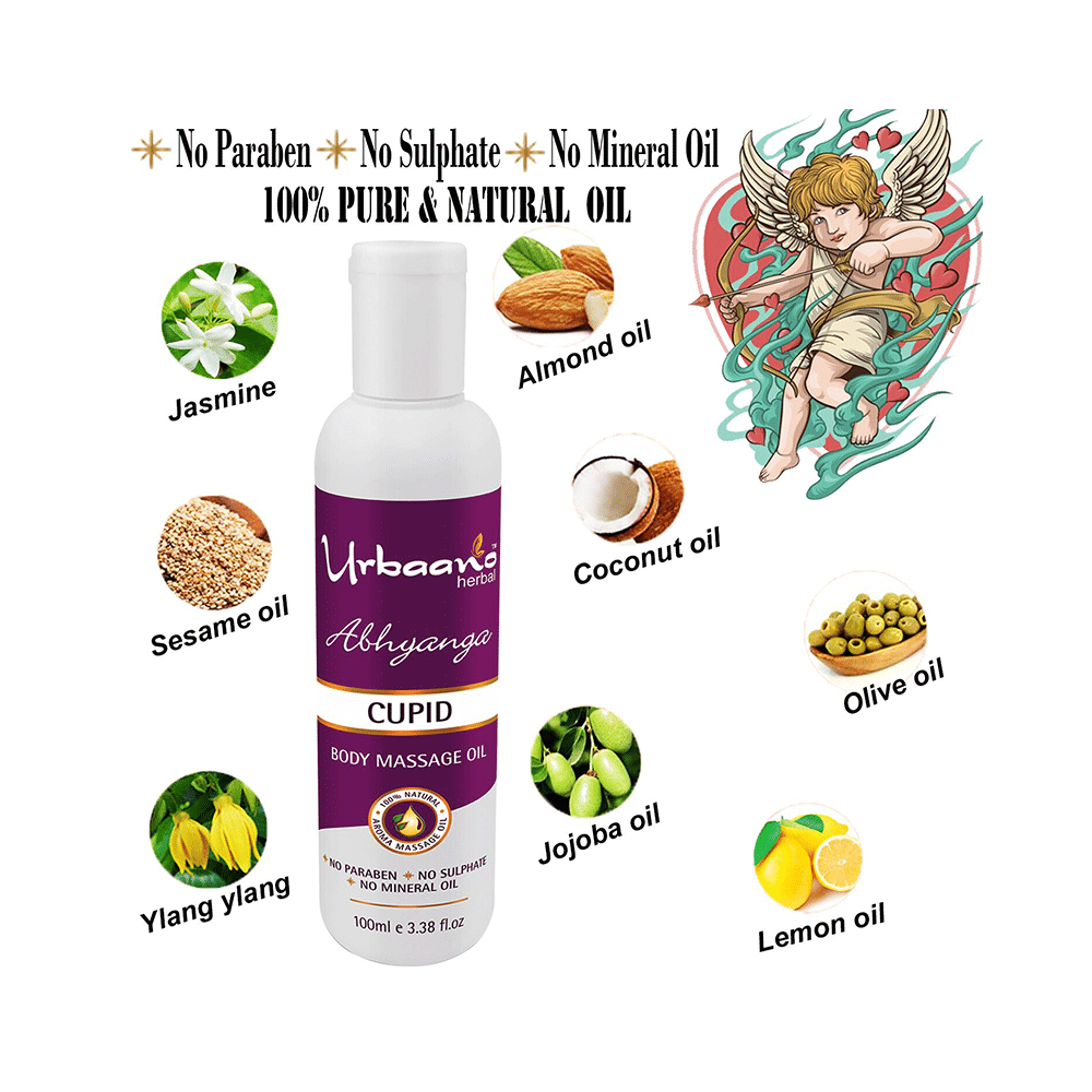 Urbaano Herbal Abhyanga Body Massage Oil Cupid - Image 3