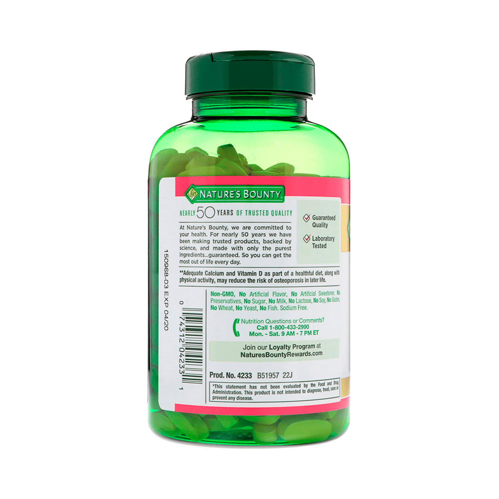 Nature's Bounty Calcium 600 With Vitamin D3 Tablet - Image 3
