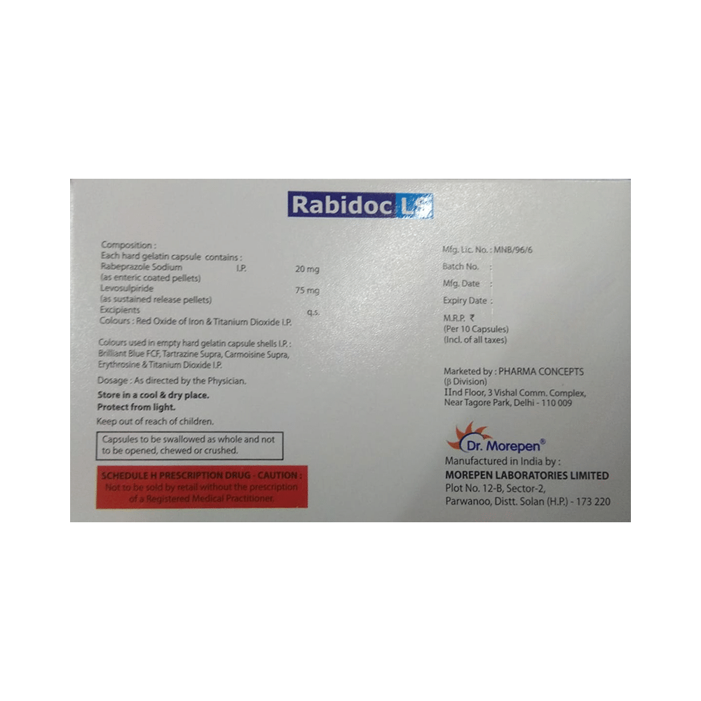 Rabidoc LS 75mg/20mg Capsule - Image 2