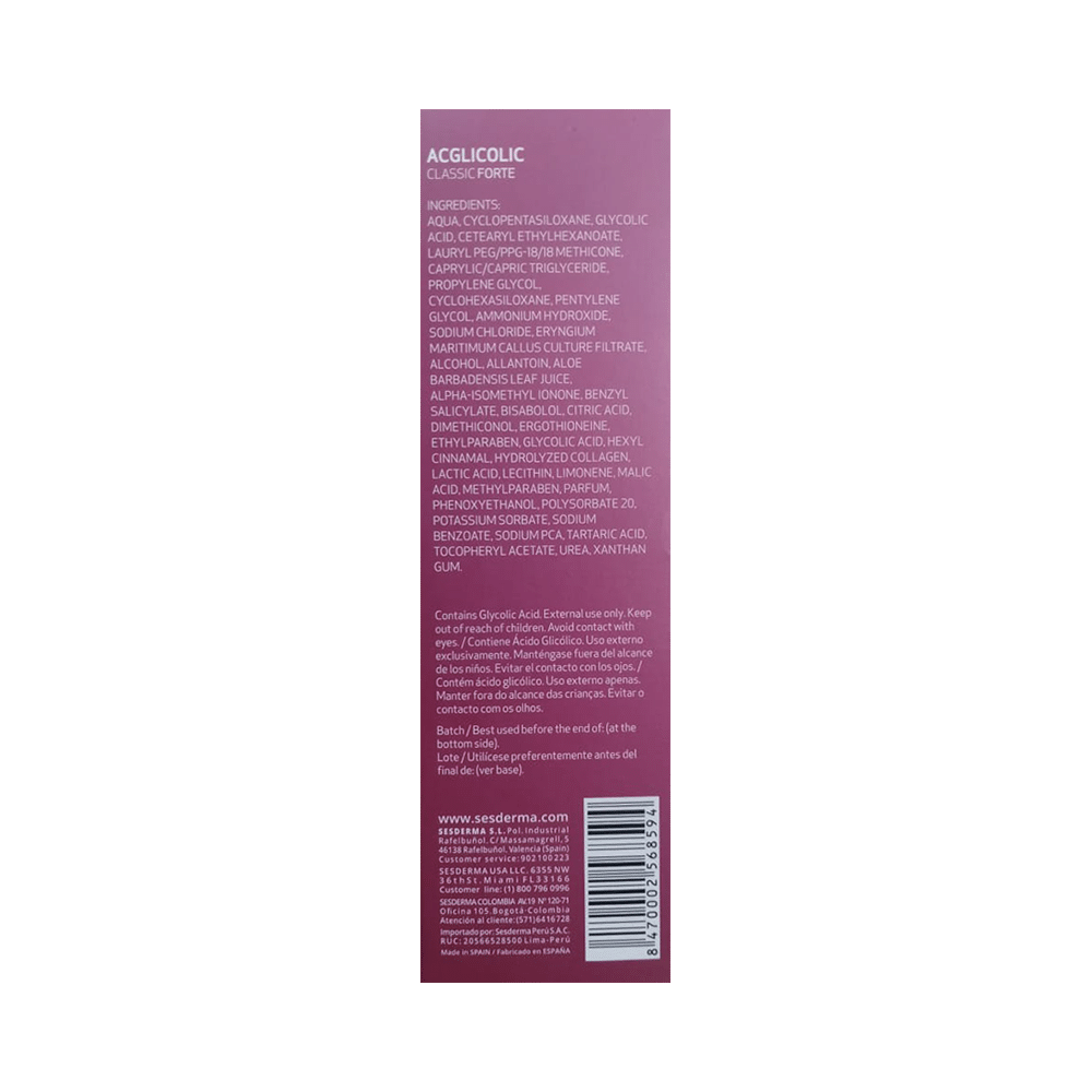 Sesderma Acglicolic Classic Forte Anti-Ageing Gel Cream | For Combination Skin - Image 3