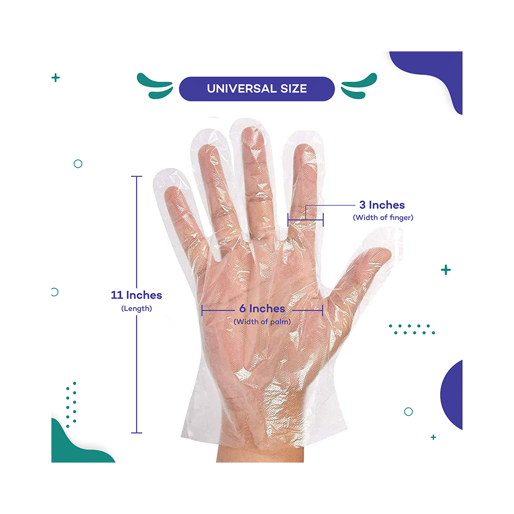 Care View Anti-Bacterial Disposable Poly Hand Glove (200 Each) - Image 3