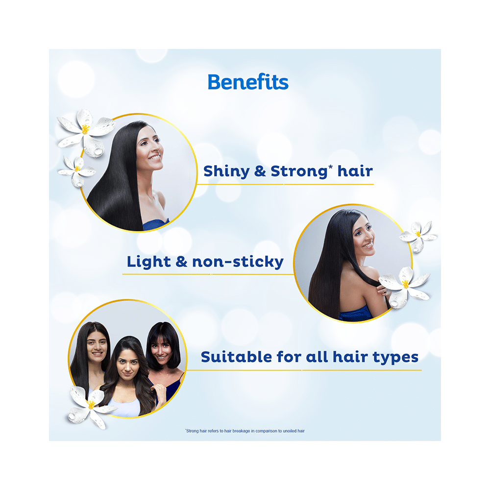 Parachute Advansed Jasmine Gold Hair Oil with 8x Vitamin E | For Strong & Shiny Hair | Non-Sticky - Image 4