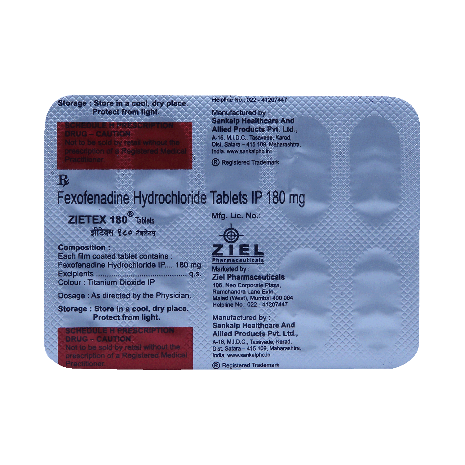 Zietex 180mg Tablet - Image 5