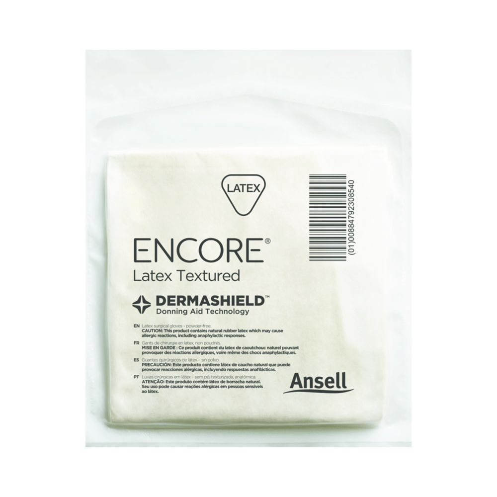 Ansell Encore Latex Textured Powder Free Surgical Glove 6.5 - Image 2