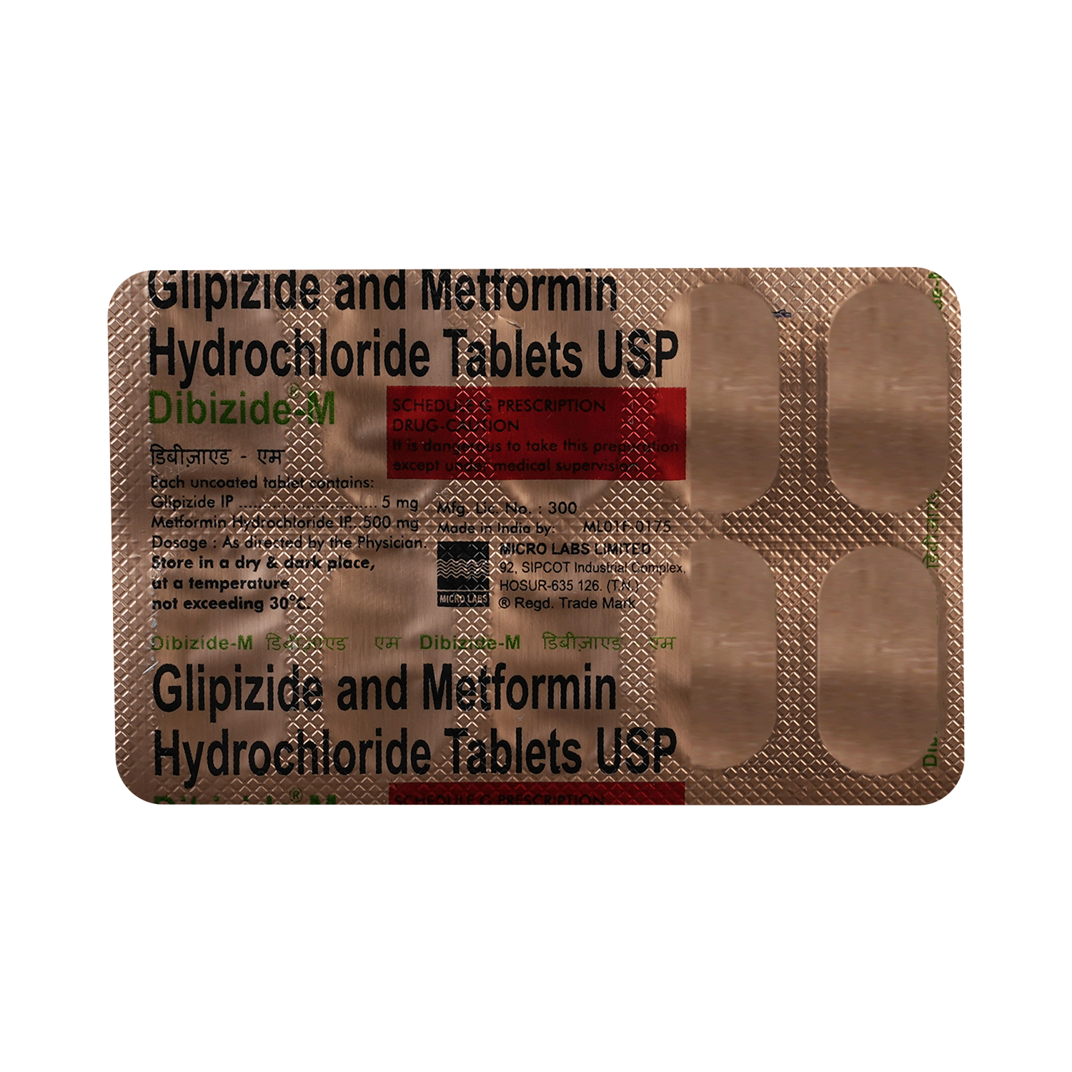 Dibizide M 5mg/500mg Tablet - Image 5