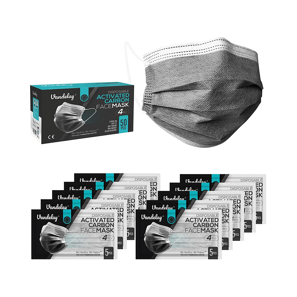 Vandelay 4 Ply Disposable Surgical Face Mask Grey - Image 2