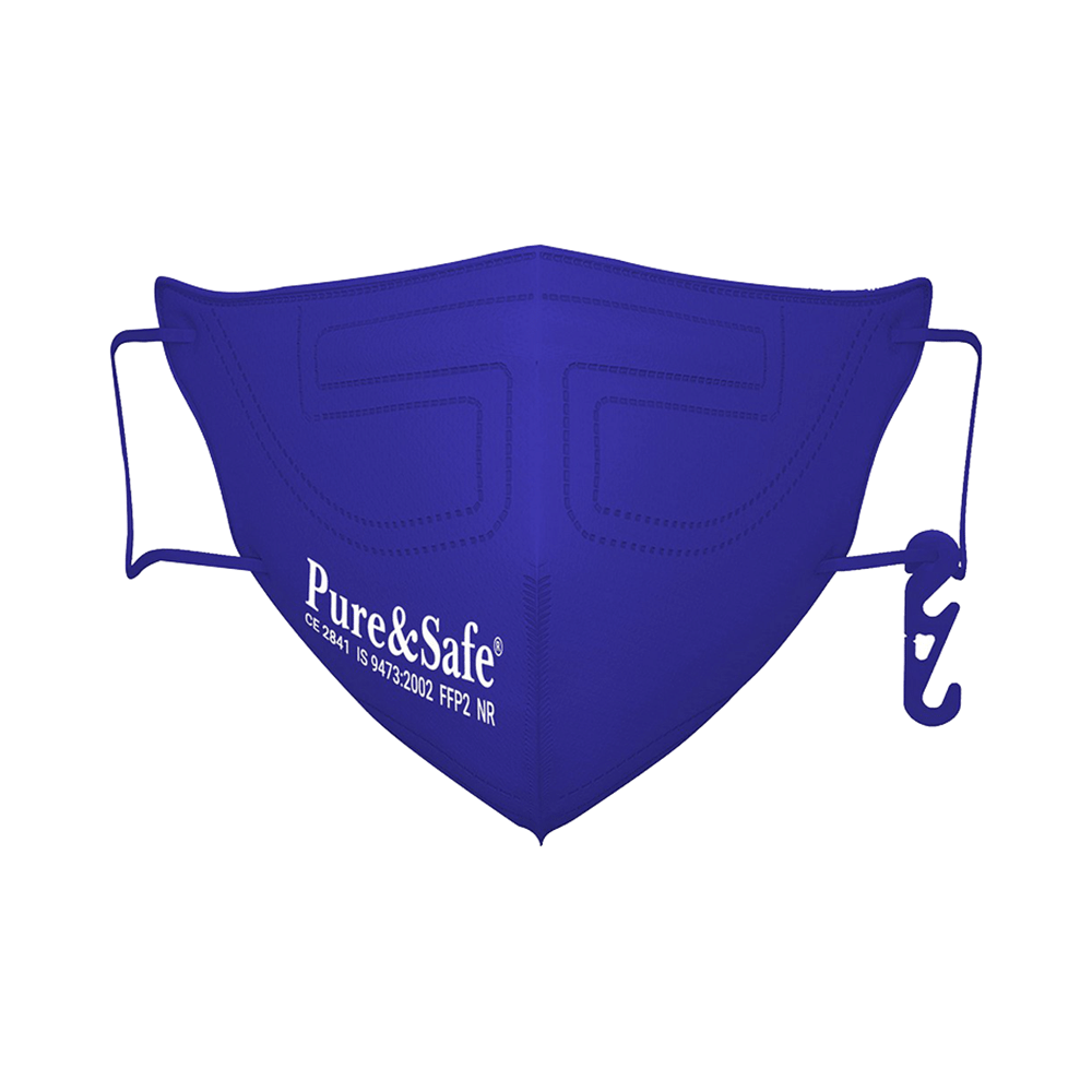 Pure & Safe Fusion Flo 5 Layer Filteration N95 Mask Blue