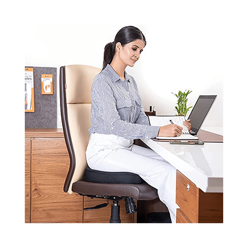 Elegant Zig Memory Foam Coccyx Seat Cushion Black - Image 4