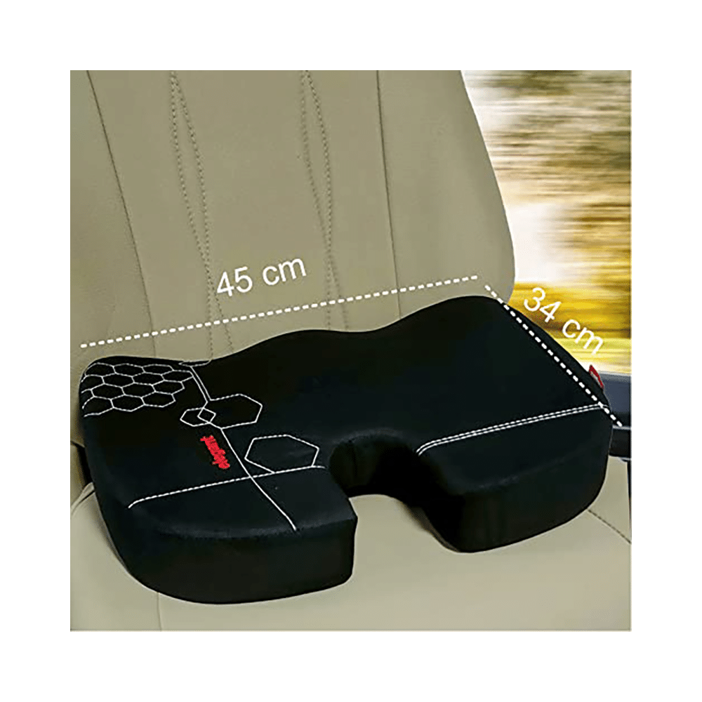 Elegant Zig Memory Foam Coccyx Seat Cushion Black - Image 2