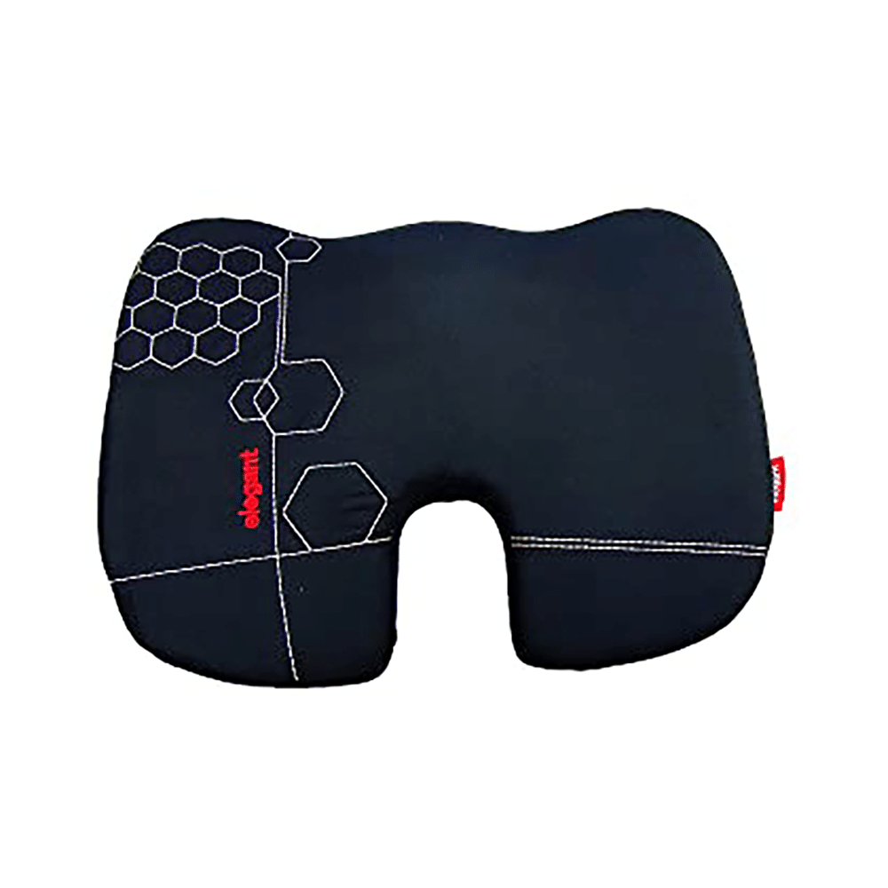 Elegant Zig Memory Foam Coccyx Seat Cushion Black - Image 1