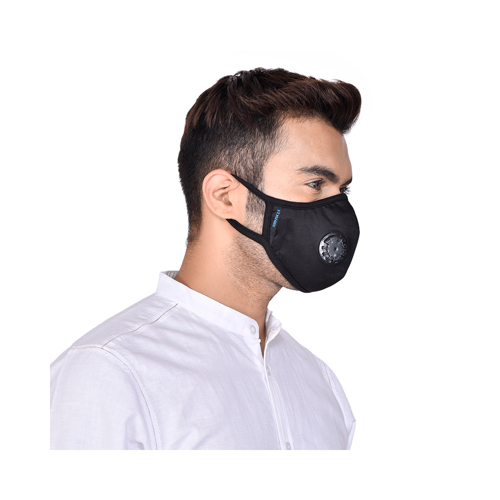 Advind Healthcare Smog Guard N99 Mask with 2 Valve L-XL Black - Image 7