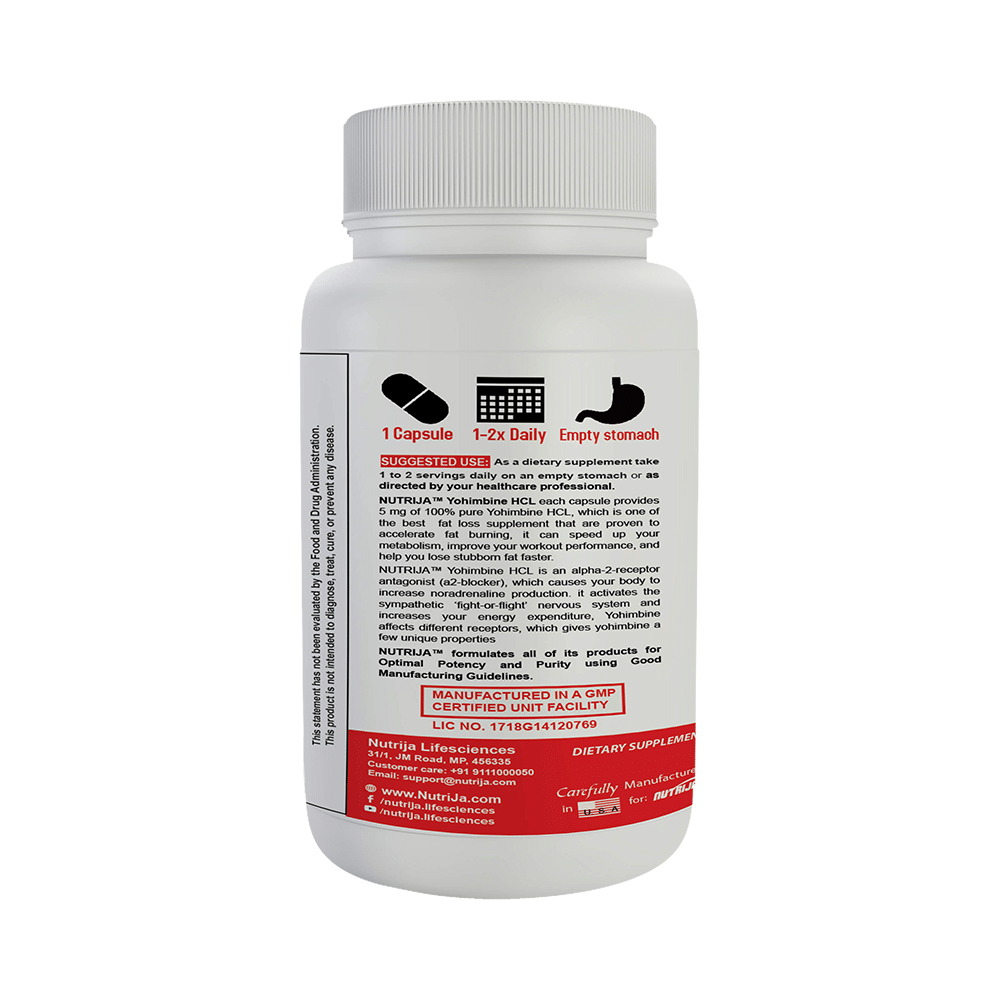 Nutrija Yohimbine HCL 5mg Capsule - Image 3