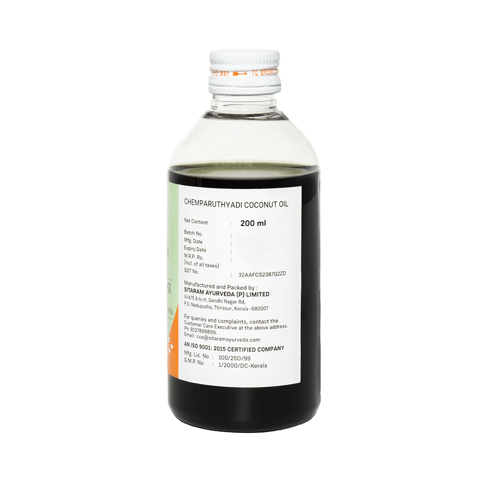 Sitaram Ayurveda Chemparuthyadi Coconut Oil - Image 2