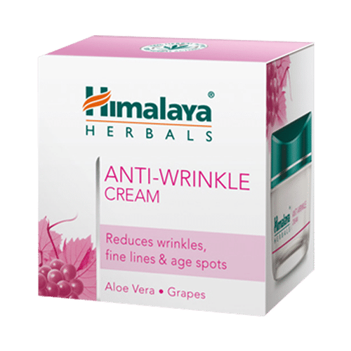 Himalaya Herbals Anti-Wrinkle Cream with Aloe Vera & Grape Extract | For Fine Lines & Age Spots