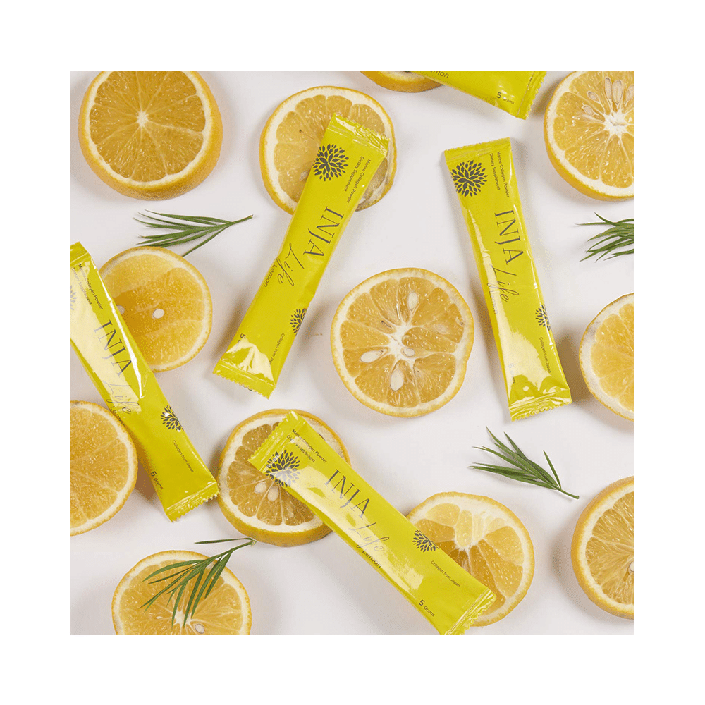 INJA Life Collagen Powder for Anti-Ageing Support, Skin & Hair Health | Flavour Lemon - Image 8