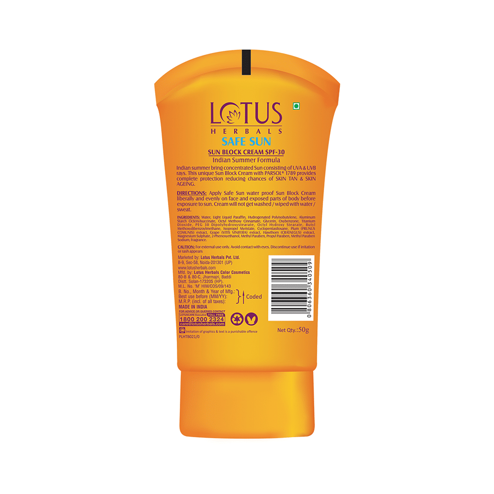Lotus Herbals Safe Sun Block Cream PA ++ SPF 30 - Image 2