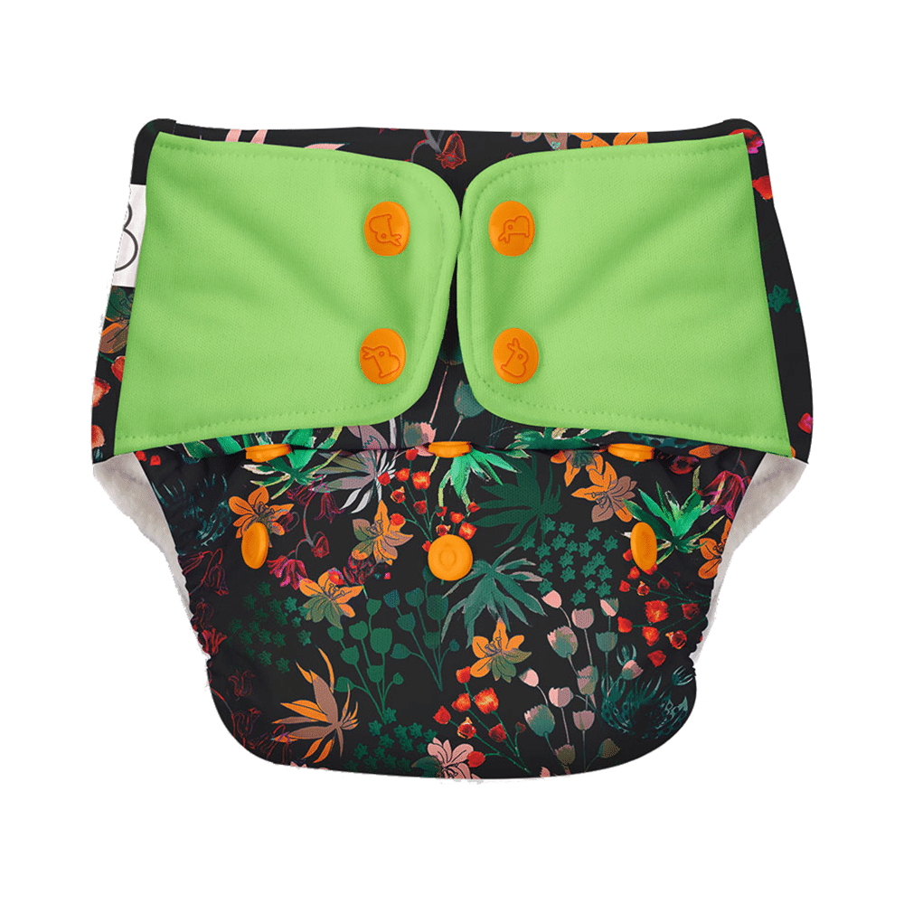 Superbottoms UNO Washable & Reusable Adjustable Cloth Diaper with Dry Feel Pads Set Free Size Shrubberry - Image 2