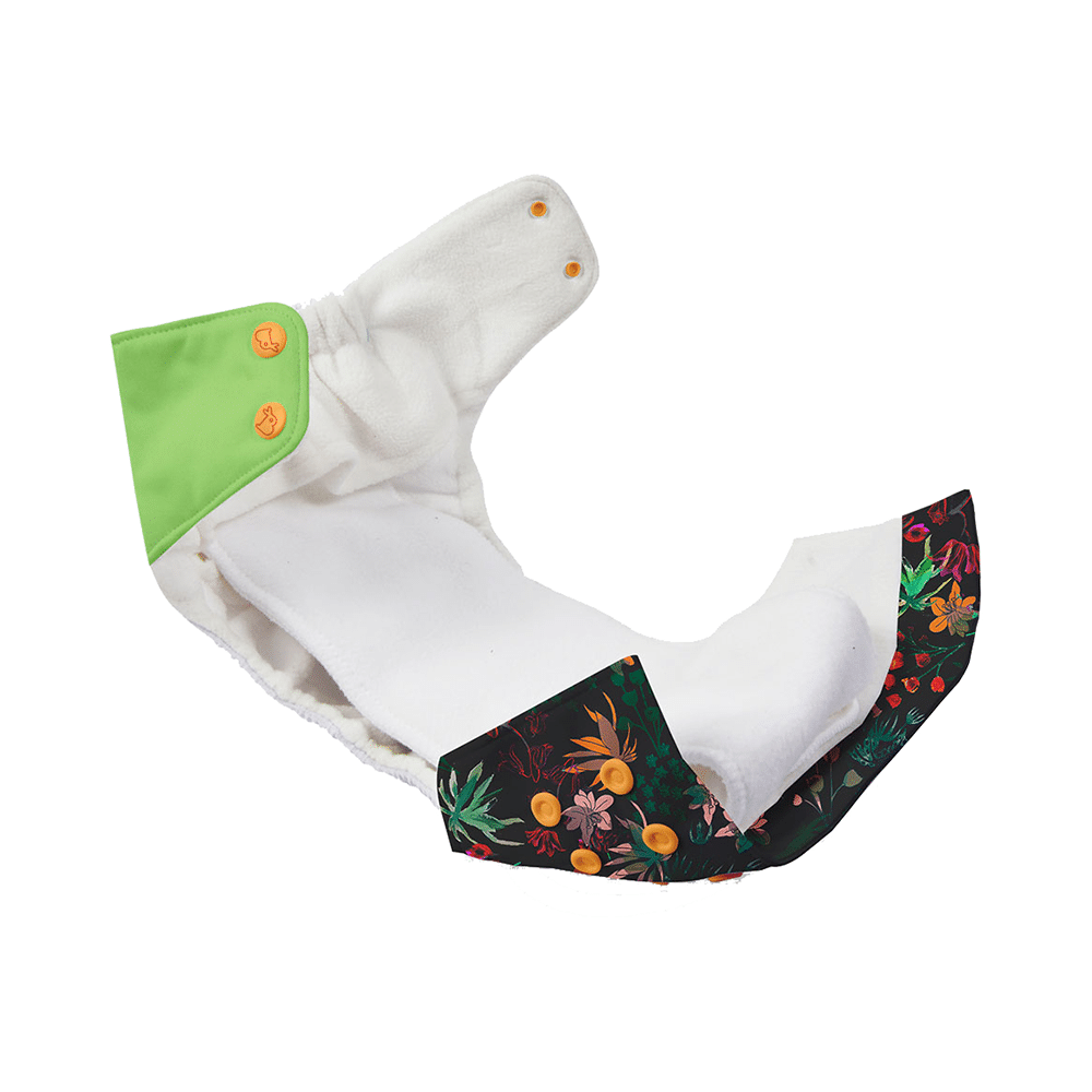 Superbottoms UNO Washable & Reusable Adjustable Cloth Diaper with Dry Feel Pads Set Free Size Shrubberry - Image 5