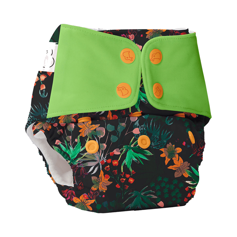 Superbottoms UNO Washable & Reusable Adjustable Cloth Diaper with Dry Feel Pads Set Free Size Shrubberry - Image 6