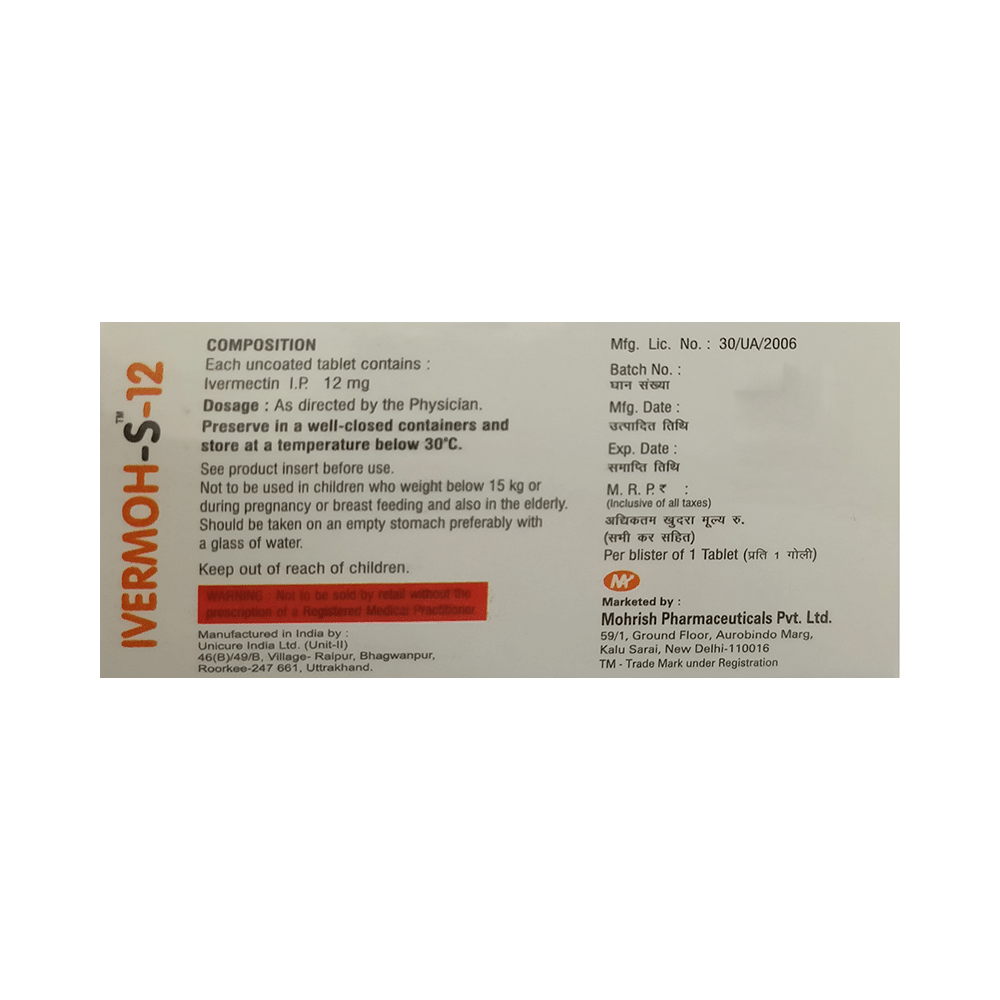 Ivermoh-S 12 Tablet - Image 2