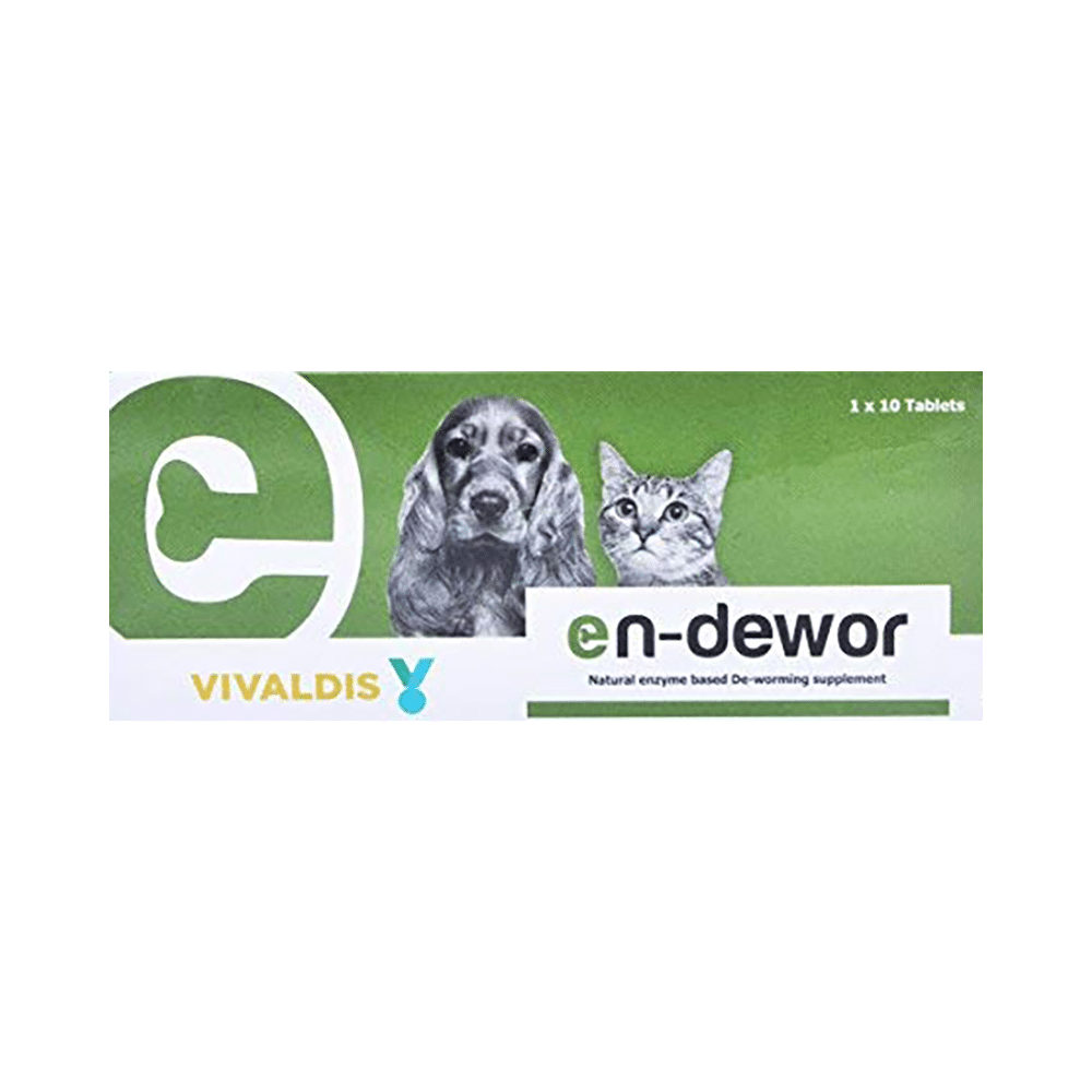 Vivaldis Endewor Natural Enzyme & Probiotic Based De-Worming Supplment Tablet - Image 1