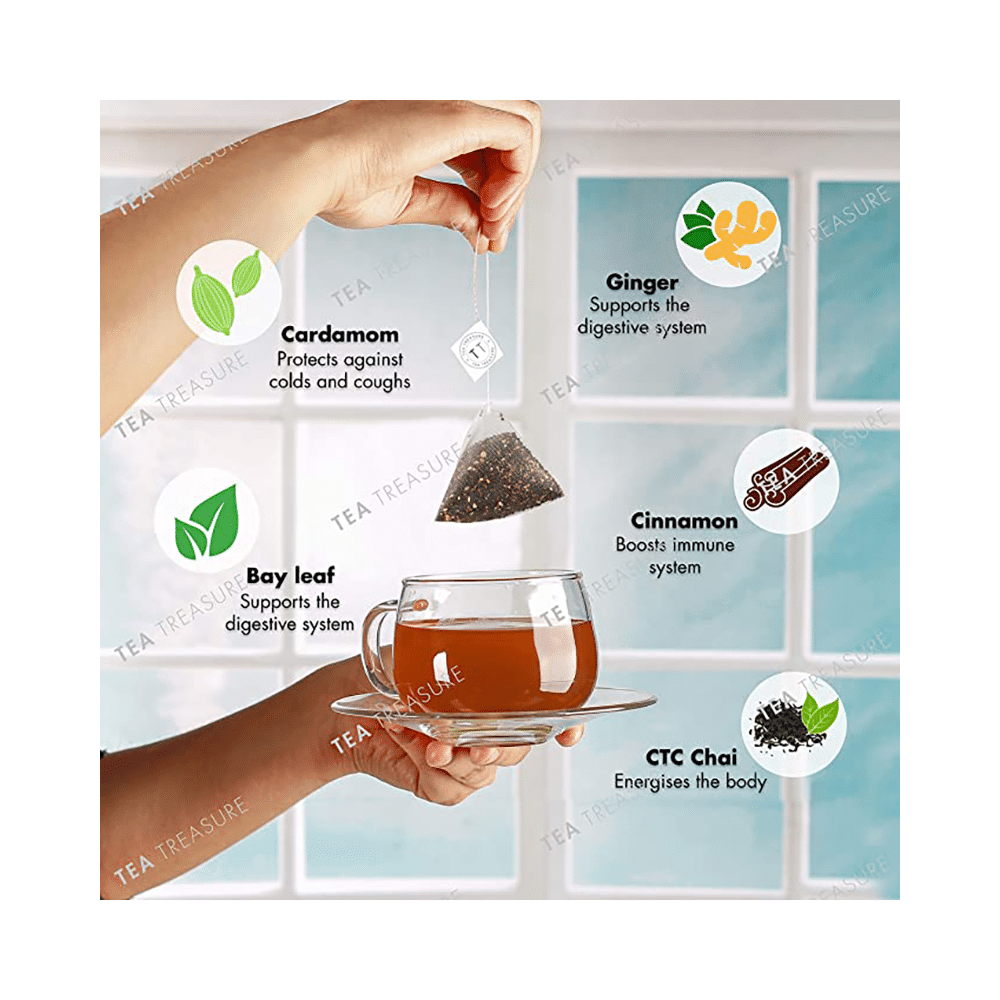 Tea Treasure Kadak Masala Chai Tea Bag (2gm Each) - Image 3