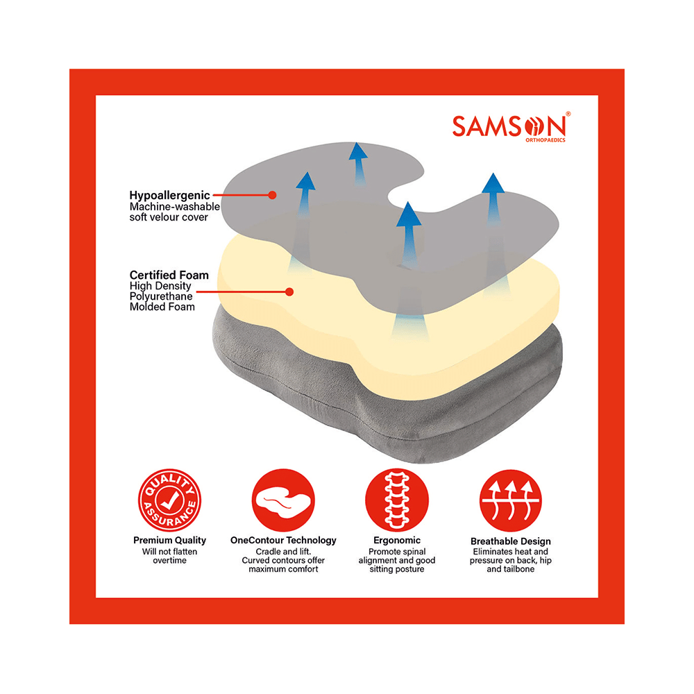 Samson LS0409 Tailbone Support (Coccyx Cushion) Universal Grey - Image 10
