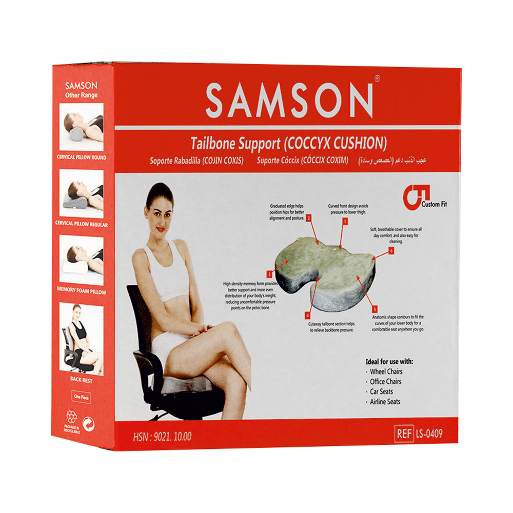 Samson LS0409 Tailbone Support (Coccyx Cushion) Universal Grey - Image 1