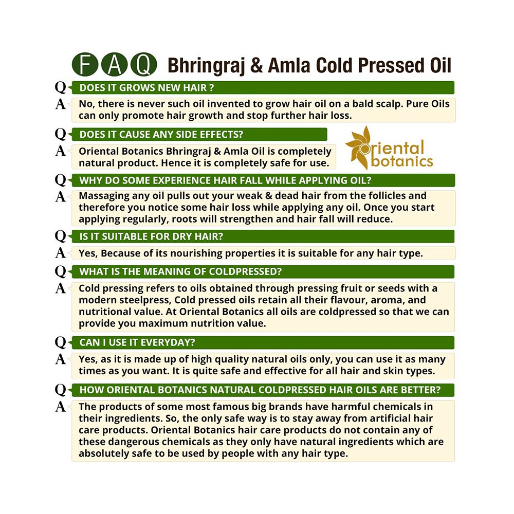 Oriental Botanics Bhringraj & Amla Cold Pressed Oil - Image 8