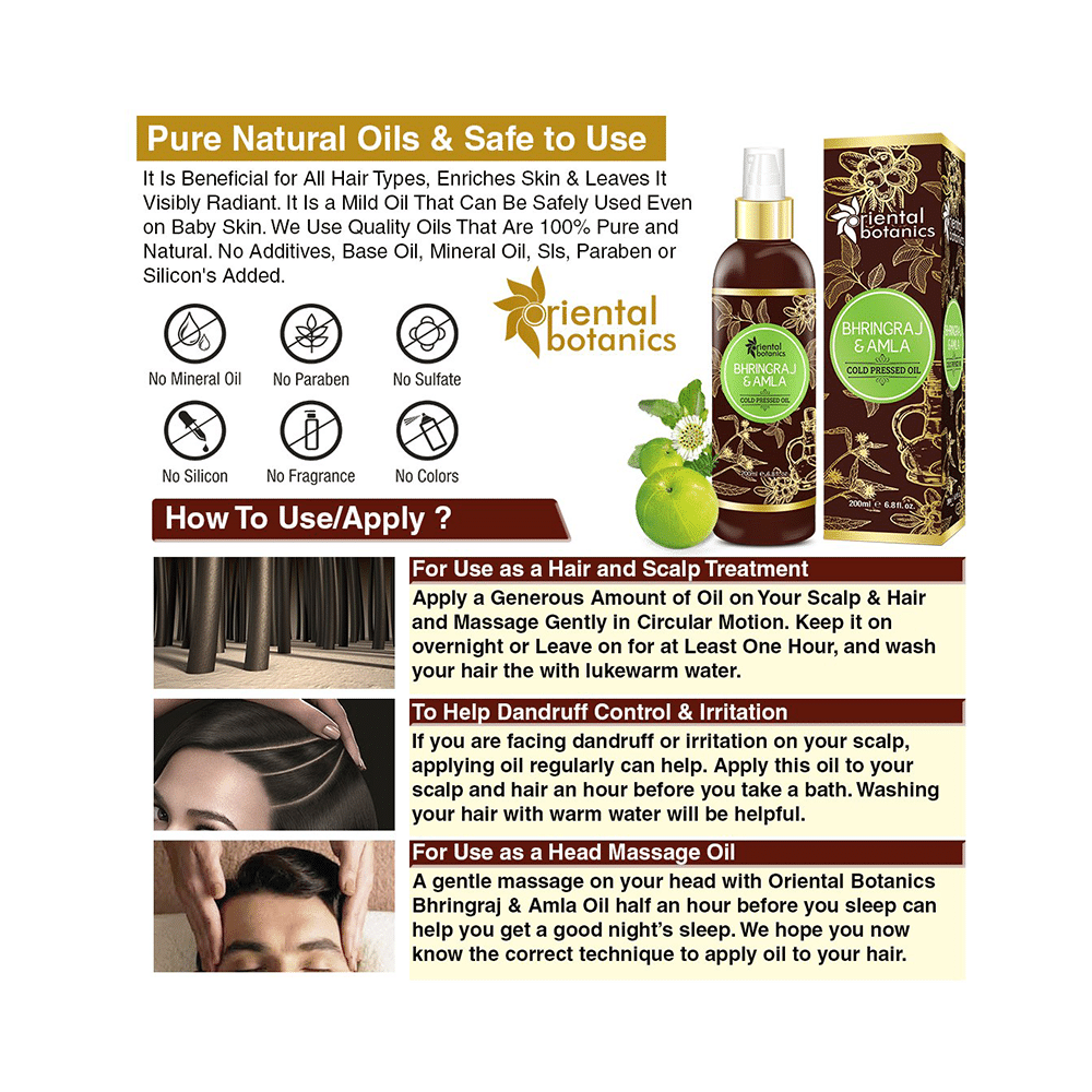 Oriental Botanics Bhringraj & Amla Cold Pressed Oil - Image 7