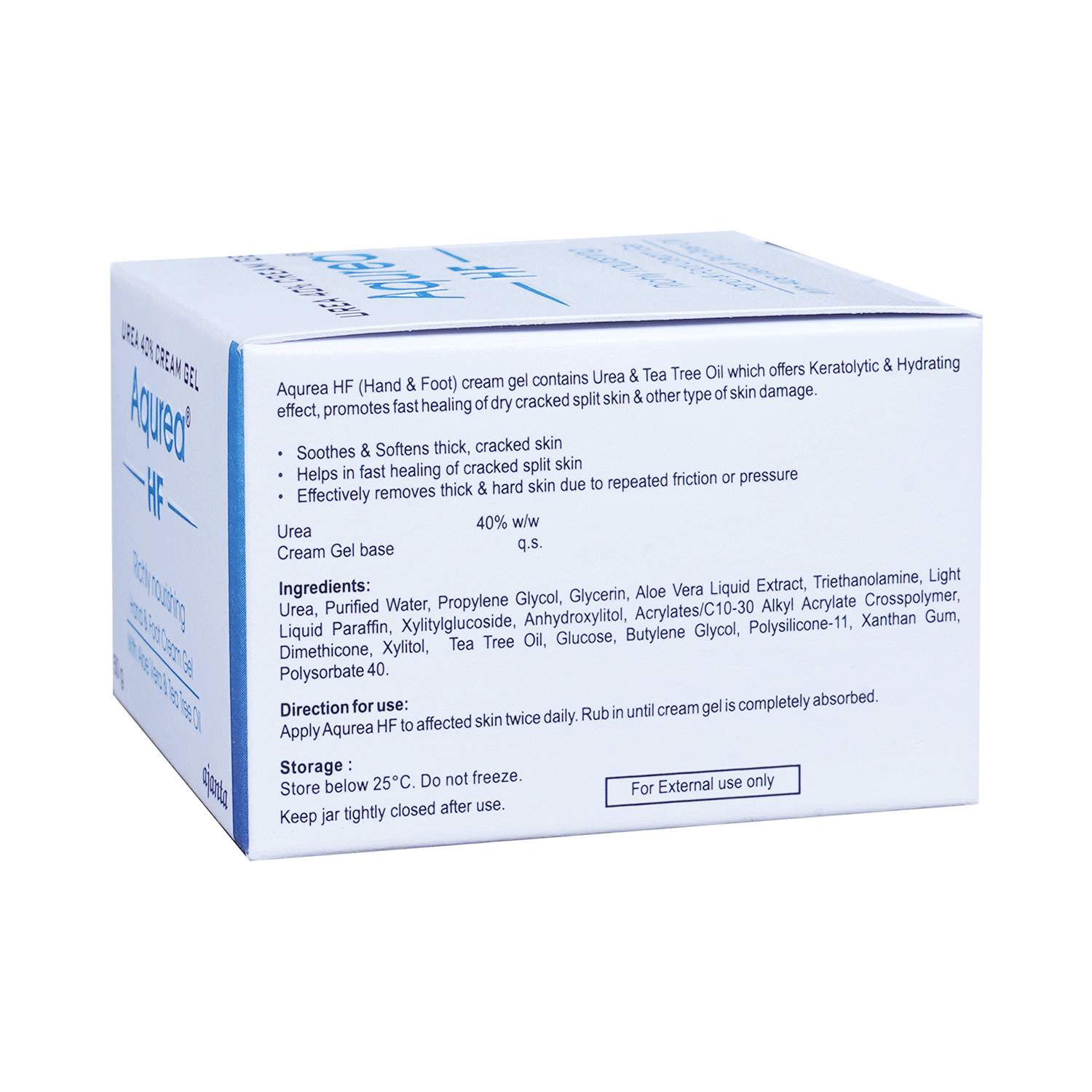 Aqurea-HF Urea 40% Hand & Foot Cream Gel - Image 3