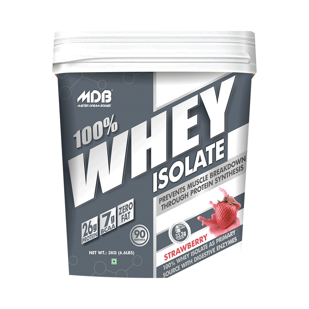 MDB Master Dream Bodies 100% Whey Isolate Strawberry - Image 1