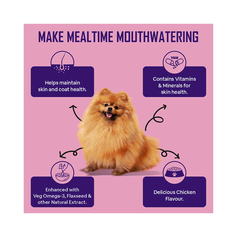 Carbamide Forte Pets Skin & Coat Omega 3-6-9 Chewable Tablet Chicken - Image 5