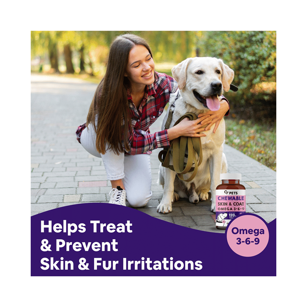 Carbamide Forte Pets Skin & Coat Omega 3-6-9 Chewable Tablet Chicken - Image 9