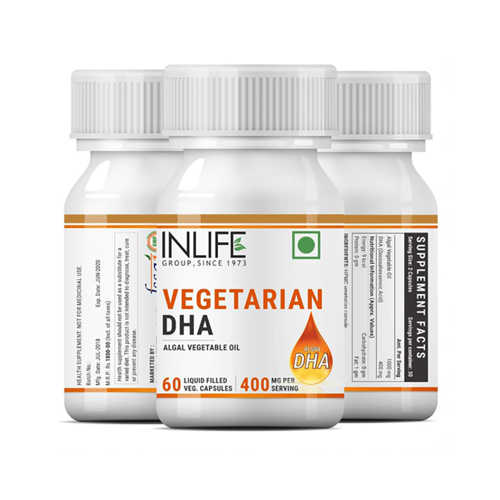 Inlife Algal DHA Vegetable Oil | Liquid Filled Veg Capsule for Heart & Brain Health - Image 5