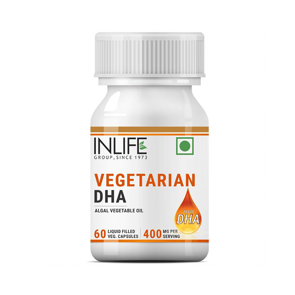 Inlife Algal DHA Vegetable Oil | Liquid Filled Veg Capsule for Heart & Brain Health - Image 1