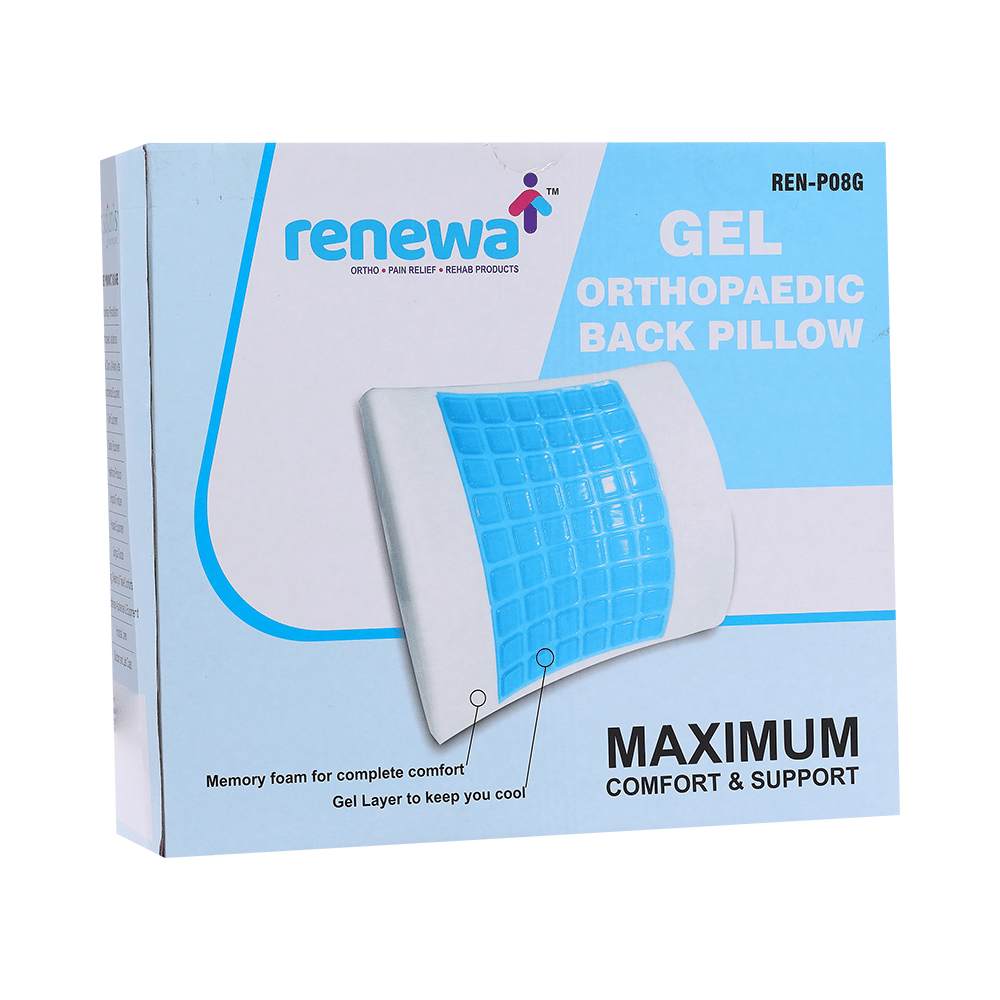 Renewa Orthopaedic Back Rest Gel Pillow Memory Foam│Back Rest Cushion - Image 4
