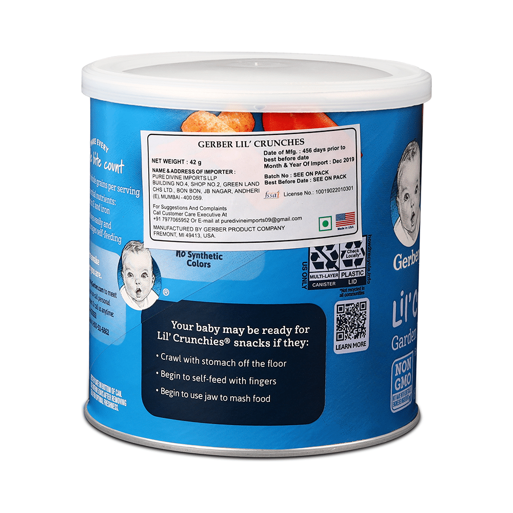 Gerber Lil' Crunchies Baked Corn Snacks Garden Tomato - Image 3